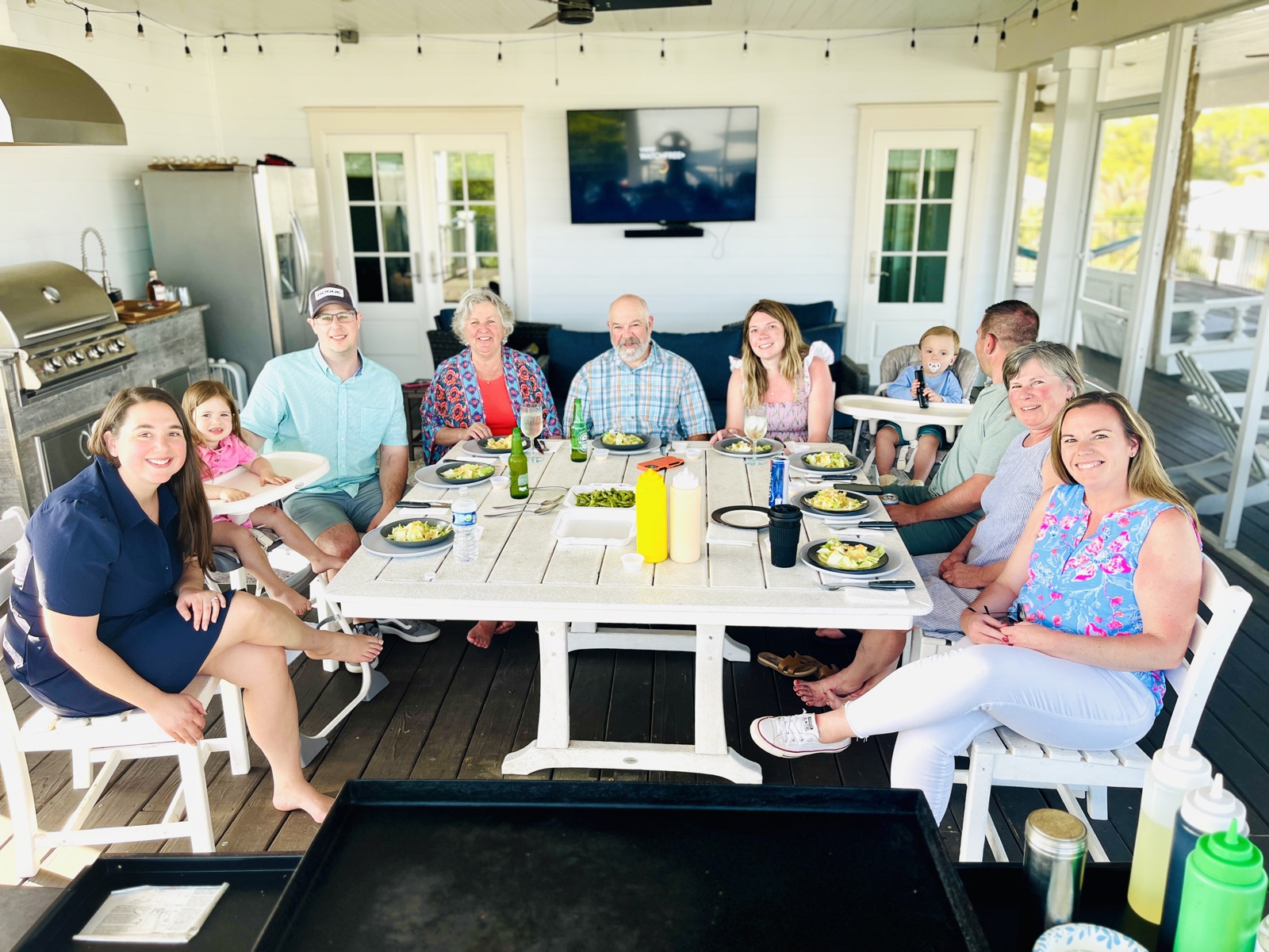 Family hibachi gathering