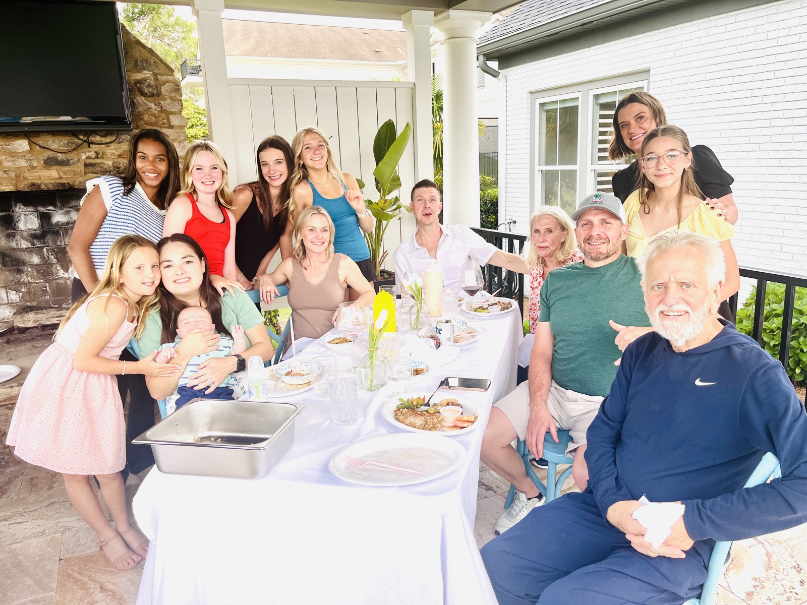 Beach house hibachi dinner party