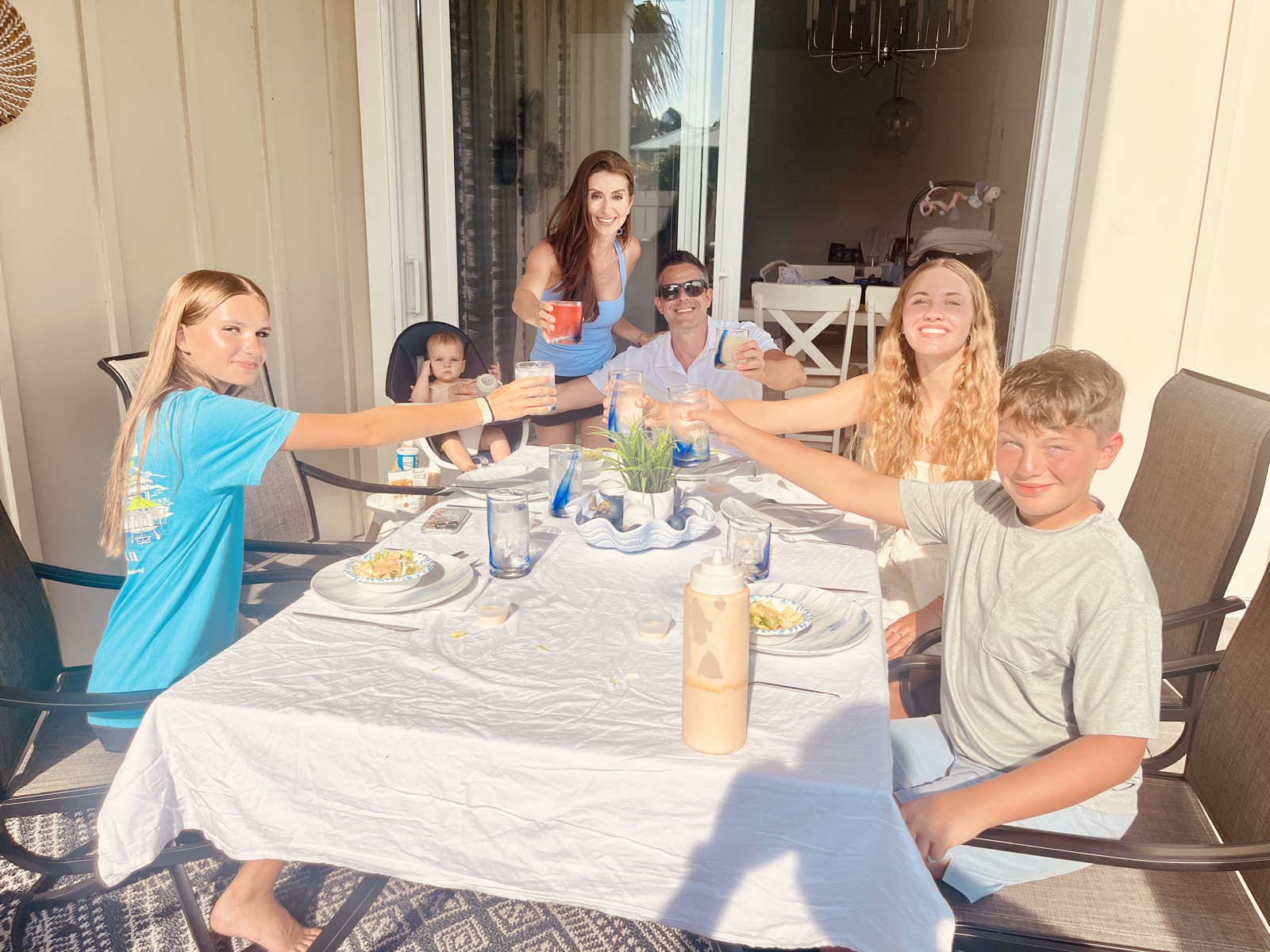 Backyard hibachi party