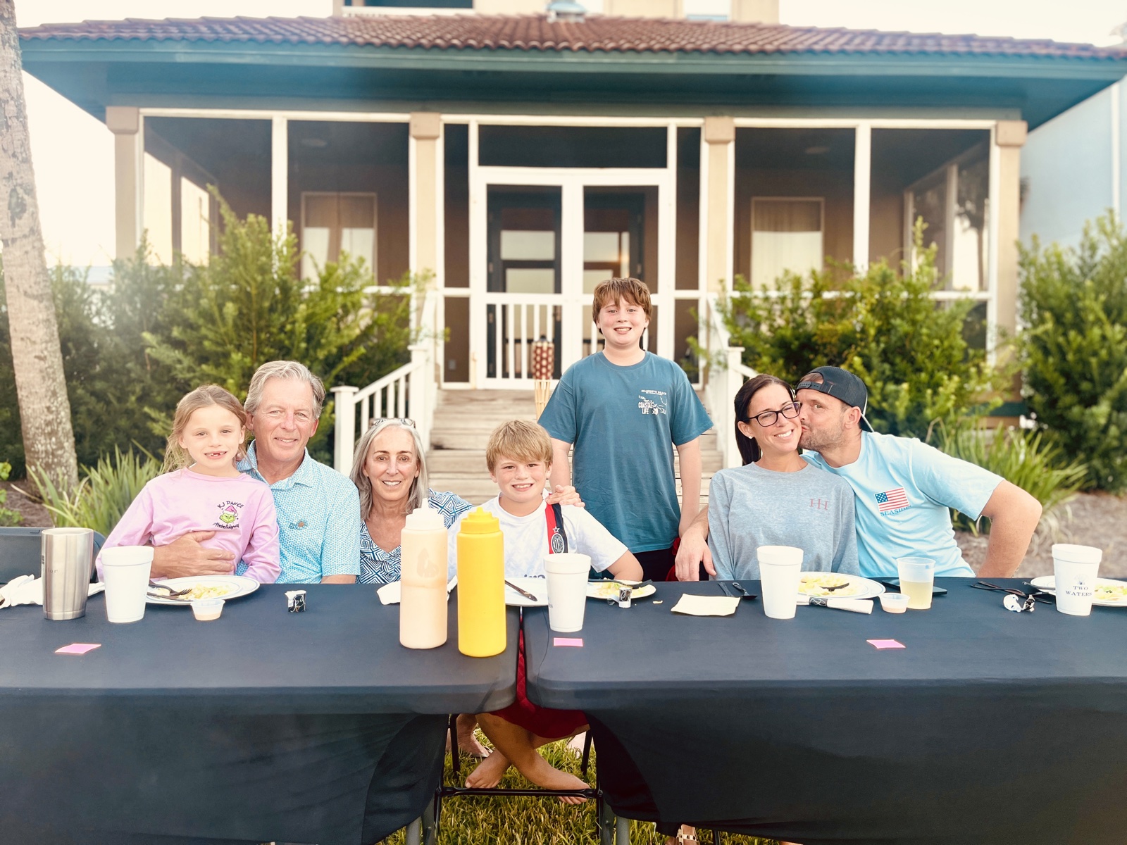 Backyard hibachi party